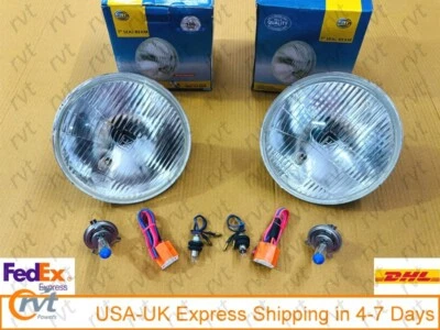 7" inch Crystal Clear Universal Hella Halogen Headlight lamp for Jeep (set of 2) - Image 1 of 4