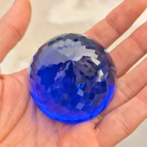 Tra 1100 e 1150 Ct Topazio Blu Forma Tonda Creazione Gioielli Gemma Sciolta - Foto 1 di 12