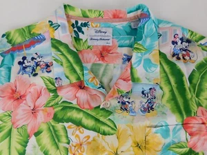 Tommy Bahama Disney Mens Mickey Minnie Mouse Hawaiian Shirt 3XL Big NICE - Picture 1 of 16