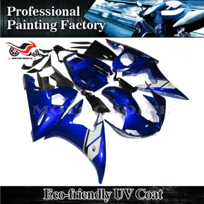 ABS Injection Fairing Kit For Yamaha YZF R6 2003 2004 / R6S 2006-2009 Blue White - Image 1 of 4
