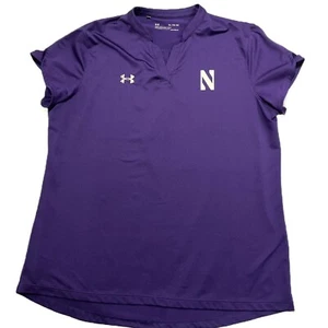 NU Northwestern University Women's Under Armour HeatGear Short Sleeve Shirt XL - Picture 1 of 7