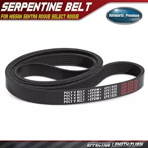 71.18" Serpentine Belt for Nissan Rogue 08-13 Sentra 07-12 Rogue Select 14-15 - Picture 1 of 8