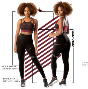 Top and Legging  RISKY  Colombian Activewear - Sportwear  BUTT LIFT Pants - Picture 1 of 1