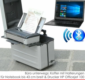 PARAT KOFFERSYSTEM BUSINESSKOFFER PILOTENKOFFER + HALTERUNG FÜR HP OFFICEJET 100 - Picture 1 of 1