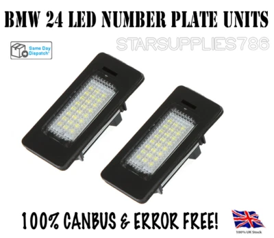2X BMW REAR NUMBER PLATE LED UNIT 24 SMD ERROR FREE BMW 3 SERIES E90 E91 E92 E93 - Image 1 of 4