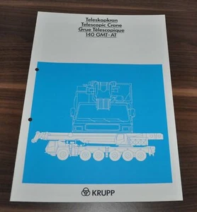 1986 Krupp 100 GMT-AT Teleskop Krane Telescopic Crane Truck Brochure Prospekt - Picture 1 of 3