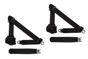 GM LOGO 3 POINT BUCKET SEAT BELTS CAMARO CHEVELLE NOVA CUTLASS GTO 442 PAIR - Picture 1 of 3