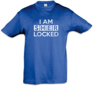 I Am S... Kids Boys T-Shirt Sher Fun Locked Sherlock Holmes TV Watson - Picture 1 of 1