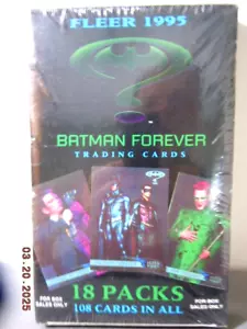 FLEER 1995 BATMAN FOREVER TRADING CARDS BOX - 18 PACKS - FACTORY SEALED - Picture 1 of 2