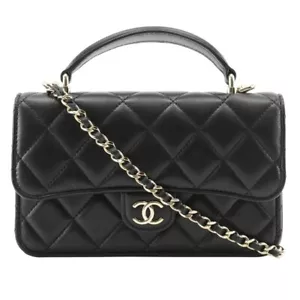 CHANEL 2WAY Mini Chain Shoulder Shoulder Bag AP3226 Smartphone Shoulder Ma... - Picture 1 of 10