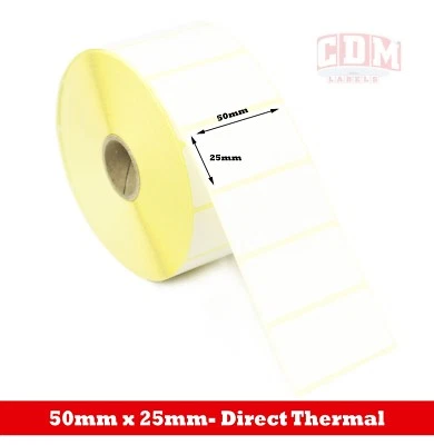 CDM LABELS 4.000 - Zebra GK420 - 50 x 25 mm Direkte Thermische Etiketten