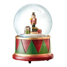 Carillon Palla di Natale BRANDANI Schiaccianoci Soldatino con Musica Luci 15 cm