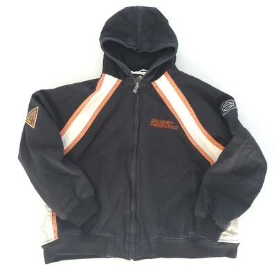 Chaqueta con capucha Harley Davidson para mujer cremallera completa talla 2W 22-24 naranja negra universitaria Foto 1 de 4