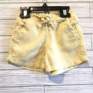 Old Navy Toddler Girl's Yellow Linen Elastic Waist Shorts Size 4T Spring Summer