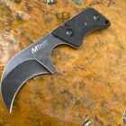 Heavy Duty Military Style Black Fixed Blade Neck Knife Mtech