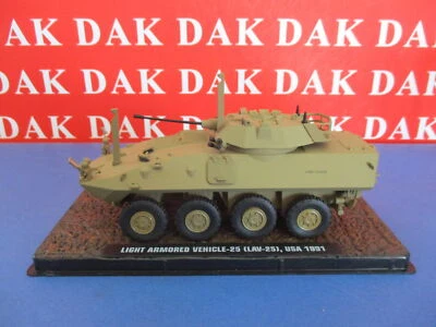 Die cast 1/43 Modellino Autoblindo LAV-25 Piranha USA 1991 by Atlas - Immagine 1 di 4