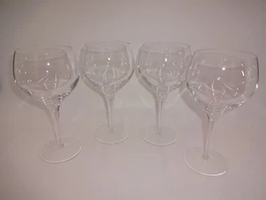 4 Luigi Bormioli Michelangelo Clear Balloon Wine Glasses Stemware 7-7/8" 17 oz - Picture 1 of 4