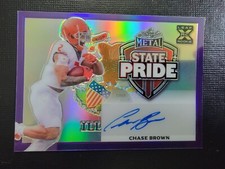 Chase Brown 2023 Leaf Metal 1/1 Pre Production State Pride Autograph Purple 