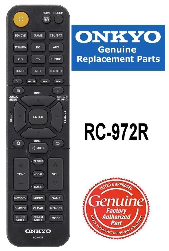 Новый подлинный пульт дистанционного управления Onkyo RC-972R TX-NR696 TX-NR797 TX-RZ840 TX-NR6100 - Изображение 1 из 1