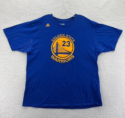 Golden State Warriors Shirt XXL Mens Blue Draymond Green 23 NBA 2XL Adidas Top Cover