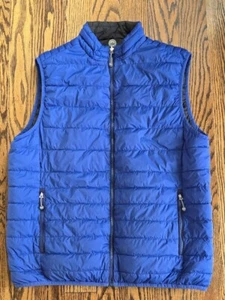 MEN'S PETER MILLAR CROWN LIGHTWEIGHT REVERSIBLE PUFFER VEST BLUE/BLACK (SIZE L) - Picture 1 of 21
