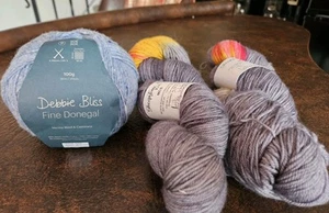 Lot If 3 Super Wash Merino And Cashmere. 2 Sheepy time Knits, 1 Debbie Bliss - Picture 1 of 9