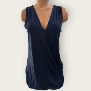 Blusa sin mangas envolvente Old Navy para mujer en azul marino talla mediana - Imagen 1 de 2