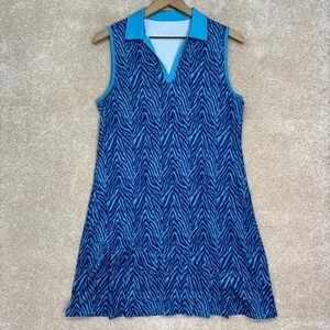 Court Haley Activewear Golf Dress Size Medium Blue Preppy Prep Tennis Pickleball - Picture 1 of 7