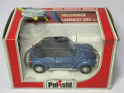 Vintage POLISTIL 1/25 VOLKSWAGEN CABRIOLET 1303 Ref. S615 Model Car with Box - Image 1 of 4