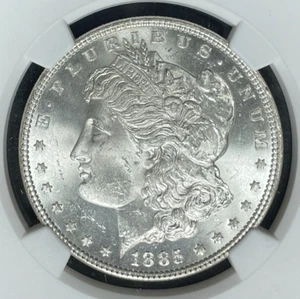 1885 MORGAN SILVER DOLLAR ~ NGC - MS 63 ~BEAUTIFUL COIN~ REF#32-018 - Picture 1 of 4