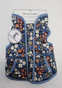 Harry Barker Ropa para Perro Talla X-Pequeña Azul Floral Forrado de Vellón Abrigo para Perro Nuevo con Etiquetas - Imagen 1 de 2