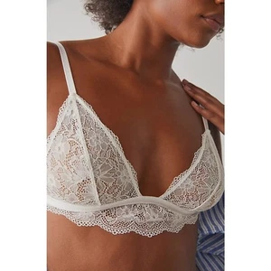 Free People Intimate BRIGHT EYES Triangel-BH mit Spitze weiß M neu ohne Etikett $ 28 - Bild 1 von 6