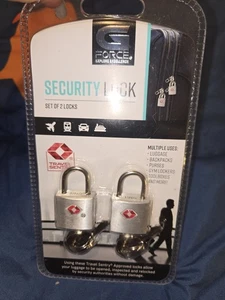 NEU 2er SET SICHERHEITSSCHLÖSSER FÜR GEPÄCK, SPINDE, RUCKSÄCKE USW. - Bild 1 von 3