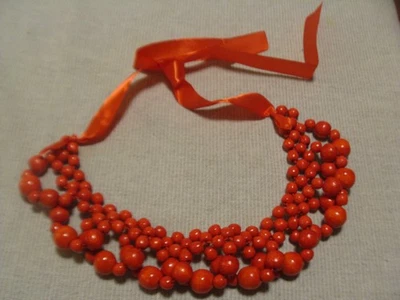 NUEVO Collar para mujer (Namisto) joyería ucraniana cuentas redondas madera rojo escarlata Foto 1 de 4
