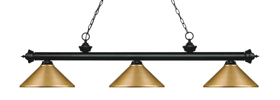 Z-Lite 200-3-MSG Riviera 3 Light 57"W Billiard Multi Light - Black - Image 1 of 1