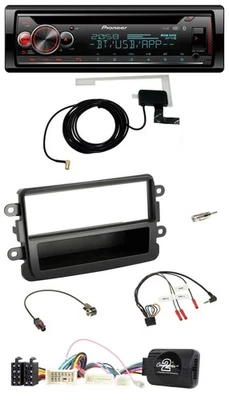 Pioneer DAB CD Lenkrad USB Bluetooth Autoradio für Dacia ab 2012 schwarz - Bild 1 von 4