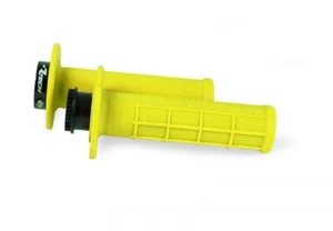 Rtech Knobs R20 Lock-On Half Waffle Motorcycle cross Enduro Passive Yellow Neon - Picture 1 of 3