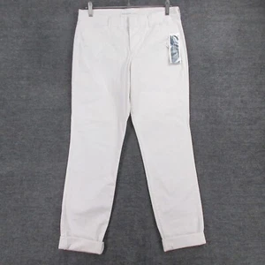 Old Navy Pants Womens 6 Tall Pixie Cuffed Skinny Ankle Stretch White - Picture 1 of 13
