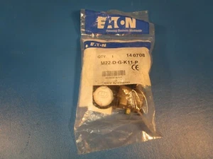 Eaton M22-D-G-K11-P Pulsante, Non Illuminato 1NO 1NC Verde, NEMA - Foto 1 di 5