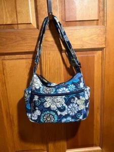 BOLSO FLORAL AZUL VERA BRADLEY CON CARTERA FLORAL AZUL A JUEGO - Imagen 1 de 10