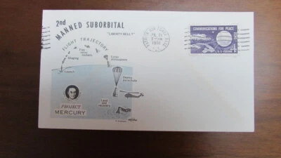 UNITED STATES SPACE PROJECT MERCURY GRISSOM CACHET UNADDRESSED COVER JULY 1961 - Image 1 of 2