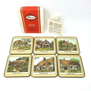 Pimpernel Six Traditional Coasters - English Cottages - Picture 1 of 11