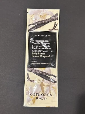 KORRES • MEDITERRANEAN VANILLA BLOSSOM Body Butter SAMPLE PACKET 0.3oz / 9mL - Image 1 of 4