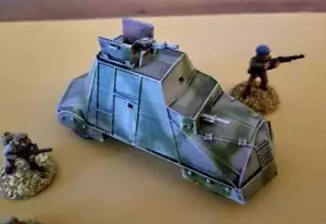 Polnische Heimatarmee Kubus gepanzertes Auto - Harz 28 mm Waage - Bild 1 von 5