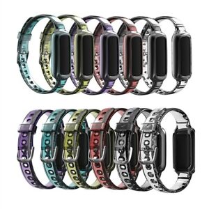 For Fitbit Luxe Tracker Silicone Transparent Strap Watch WristBand Bumper Case