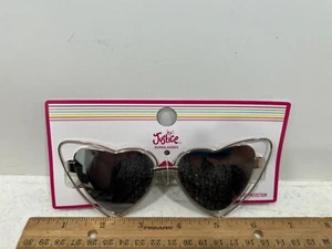 Justice Girls Heart Shaped Folding Sunglasses 100%UV Protection Rainbow Plastic - Picture 1 of 4