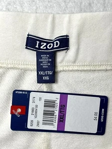 IZOD LOUNGE Women’s Long Pants Cotton Stretch Color Ivory 2 Pockets Size XXL NWT - Picture 1 of 10