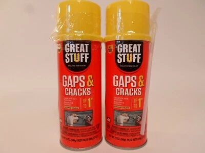 2 Cans Dow Great Stuff Gaps & Cracks Expanding Foam Sealant Insulation 12oz