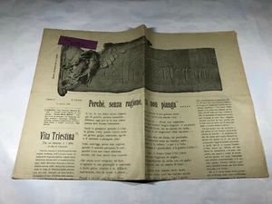 La vita letteraria n. 33 1908 Vita Triestina rivista rara d'epoca - Bild 1 von 1