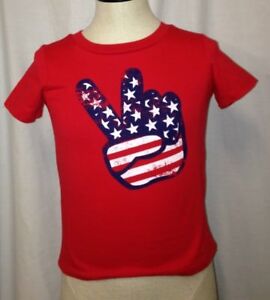 Epic Thread Boys American Graphic Print T-Shirt Red Size 3T